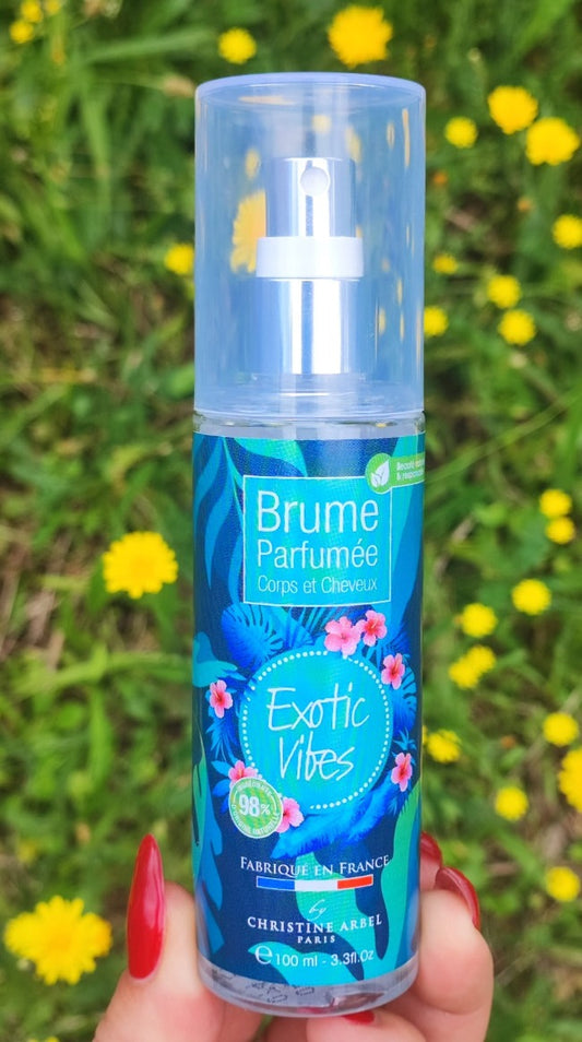 Brume parfumée corps et cheveux "Exotic Vibes" Made in France Végan
