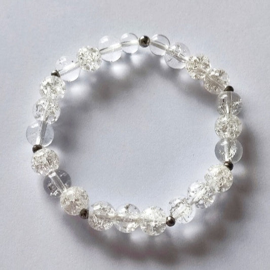 Bracelet en perles de pierres naturelles de Cristal de Roche